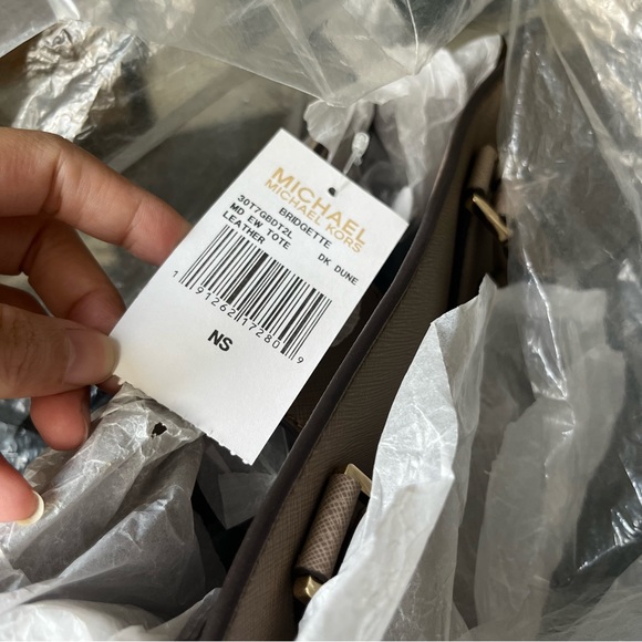 NWT brand new Michael Kors BRIDGETTE MEDIUM EAST WEST TOTE Dunk dark tan - Picture 8 of 10
